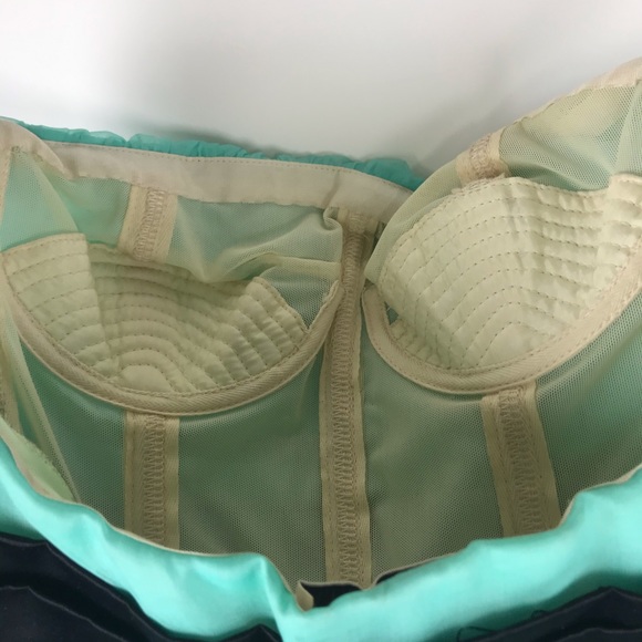 Prada Silk Pleated Strapless Dress Sz 38 - Picture 6 of 12